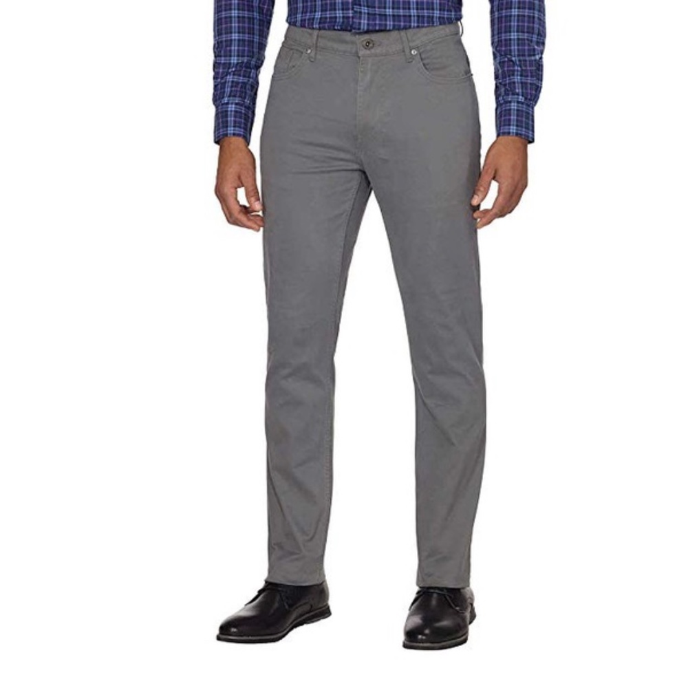 DKNY Men's Brushed Bedford Slim Straight Leg Pants